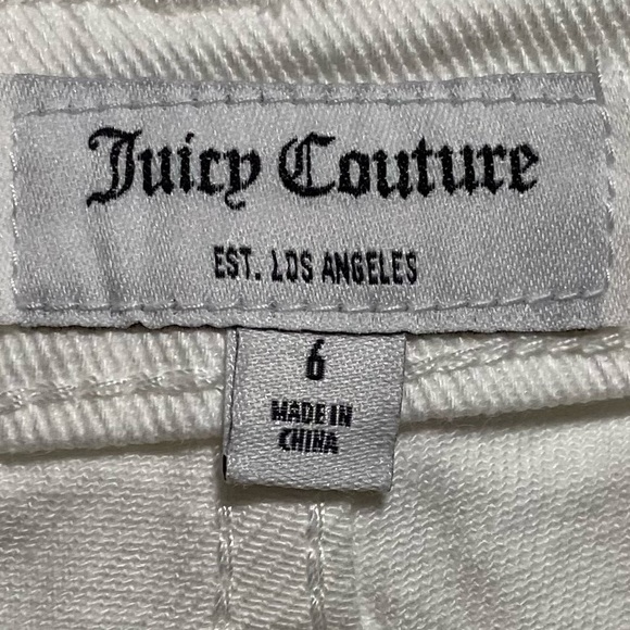 Juicy Couture Denim Shorts 6 White Comfort Stretch Versatile Casual Boho* NWT - Picture 7 of 8